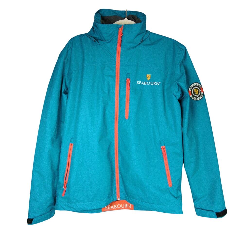 Seabourn Jacket Mens XS Blue Ultimate Alaska Waterproof Hood‎